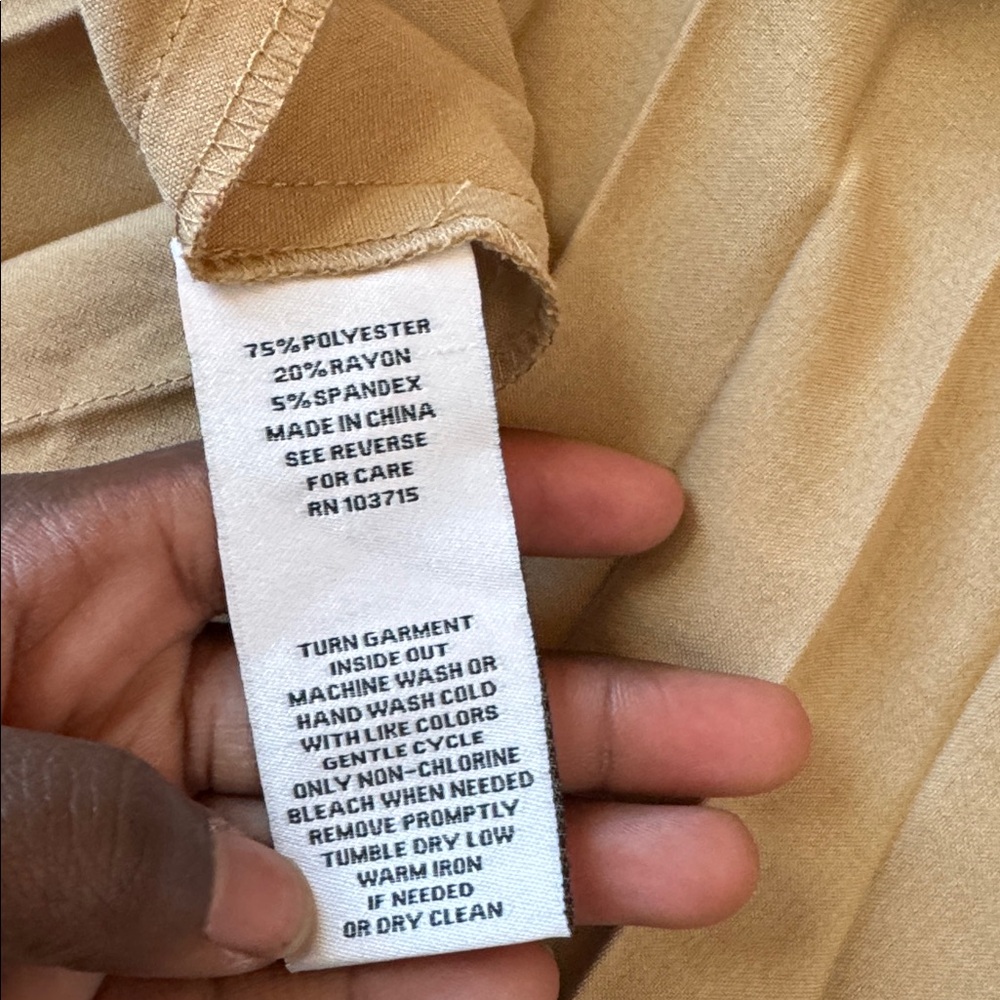 Nanette Lepore Blazer Style Pleated Midi Dress Neutral Tan Short Sleeve SIZE 12 - Picture 6 of 6